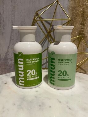Muun Rice Water Hair Growth Shampoo & Conditioner set.🎁🥰